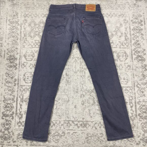 Levis 513 Jeans Mens Light Gray Stretch Pants Slim Straight Casual Size 30x32 - Picture 4 of 5